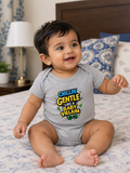 Chillin’ Gentle Like a Baby Villain Romper – Grey