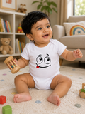 Happy Go Lucky Romper – Classic White