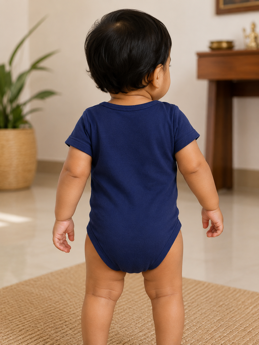 Little Beach Boy Romper – Navy
