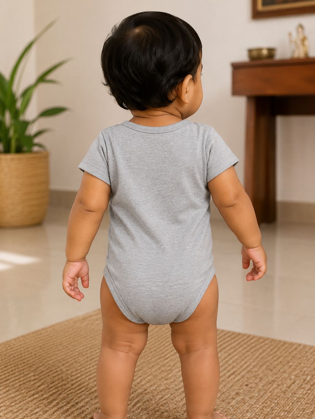 Central Perk Baby Romper – Heather Grey