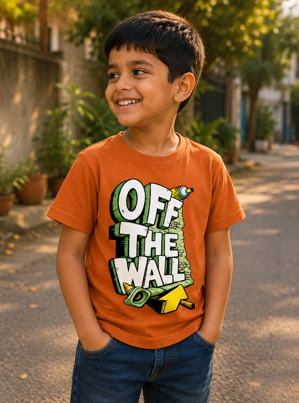 Off The Wall Tee - Rust Orange