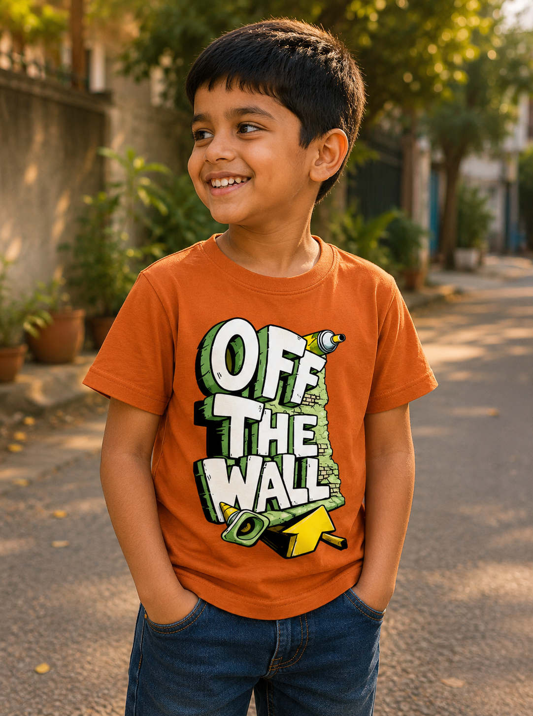 Off The Wall Tee - Rust Orange