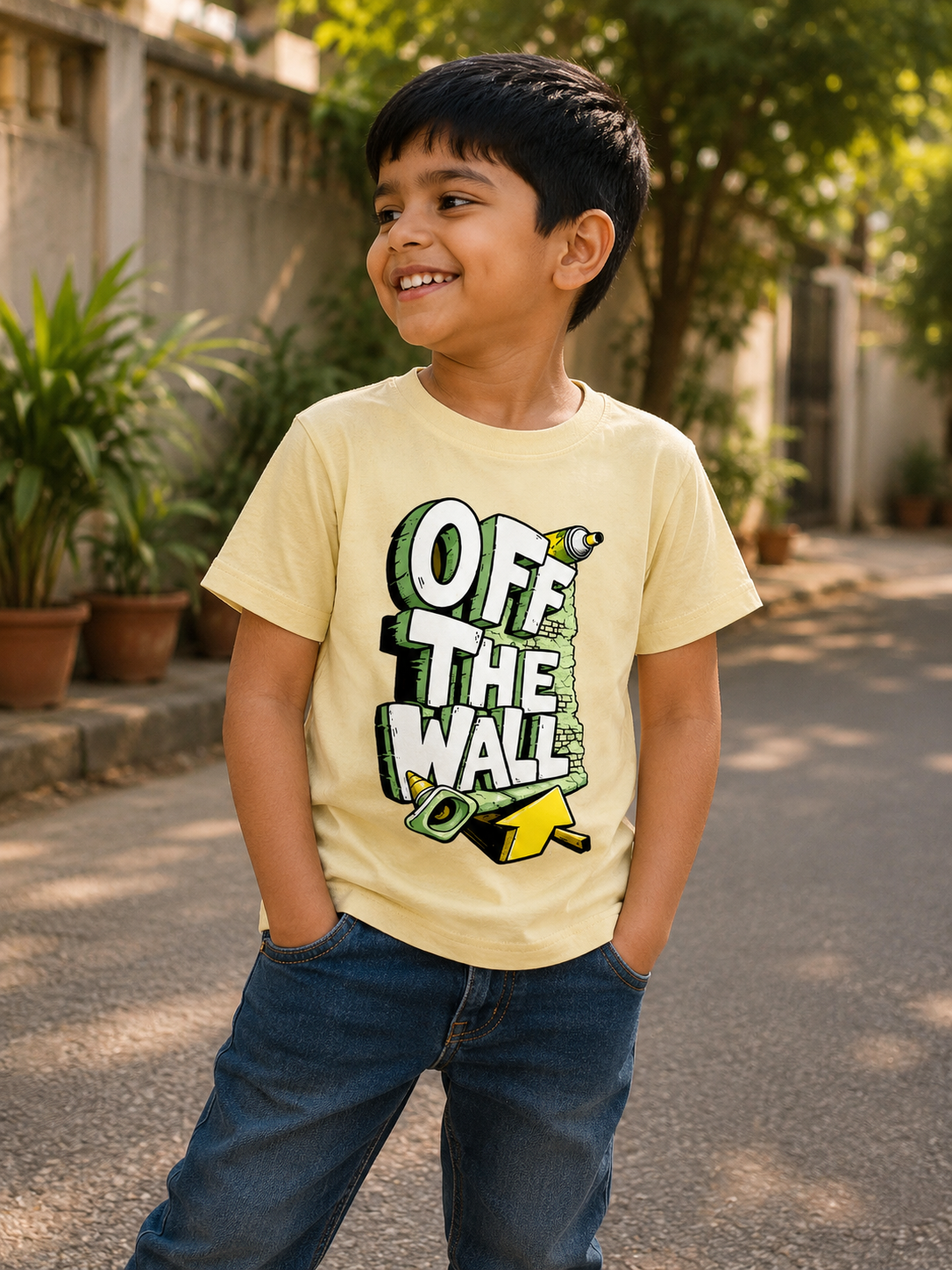 Off The Wall Tee - Beige