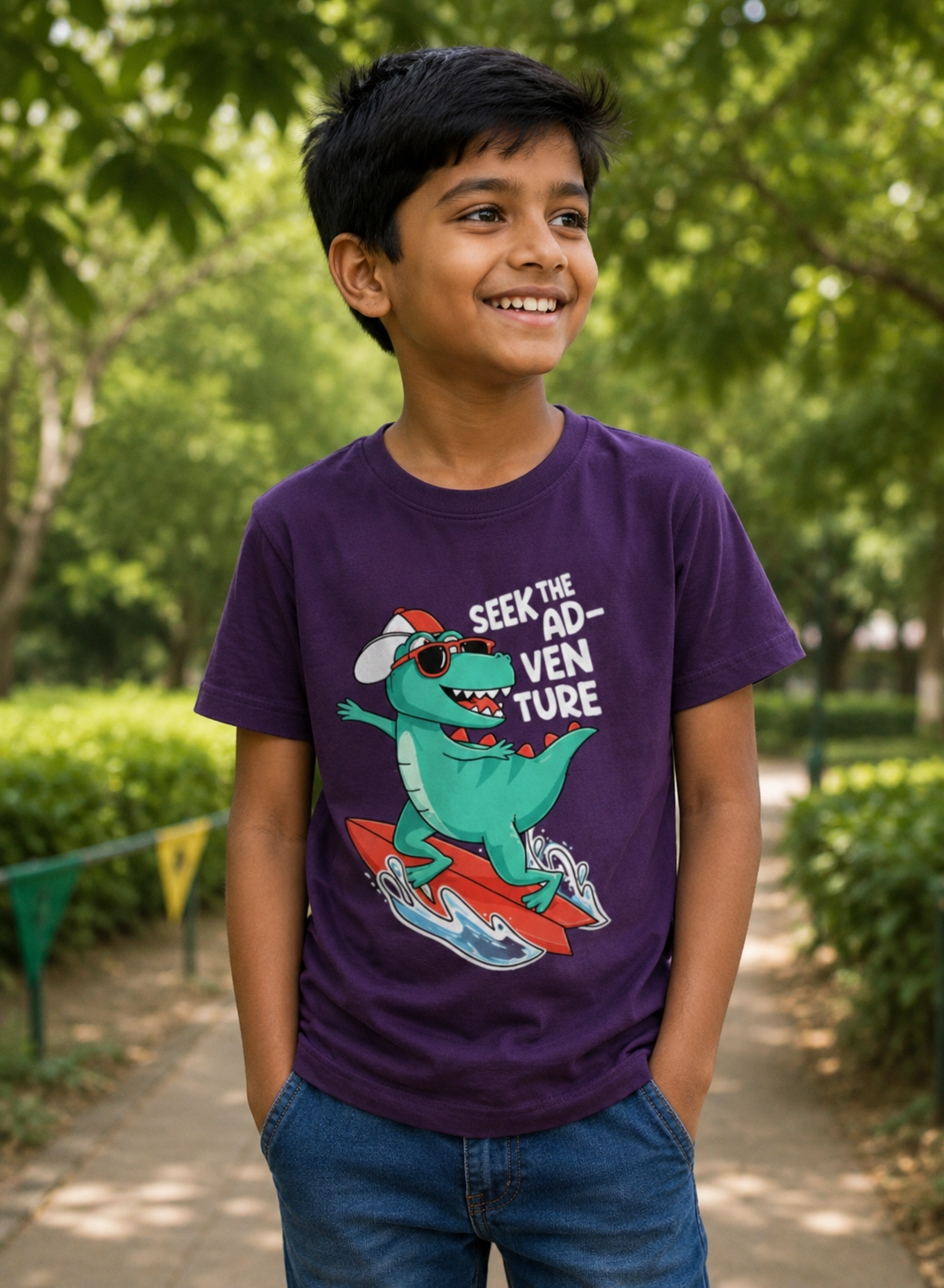 Seek The Adventure Tee - Purple