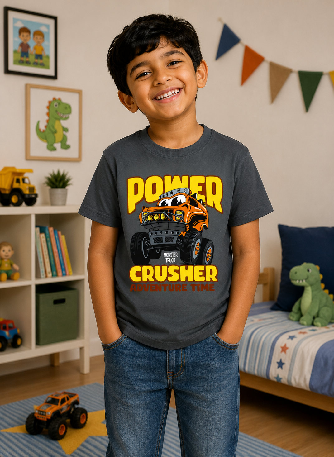 Power Crusher Tee - Charcoal