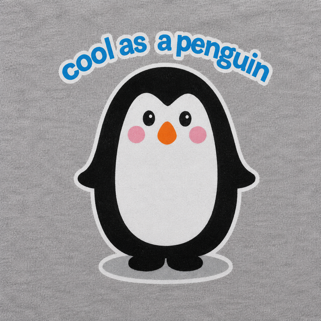 Cool as a Penguin Romper – Grey