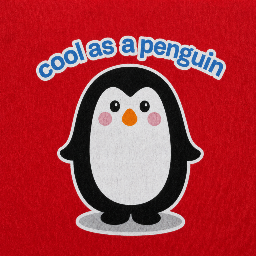 Cool as a Penguin Romper – Cherry Red
