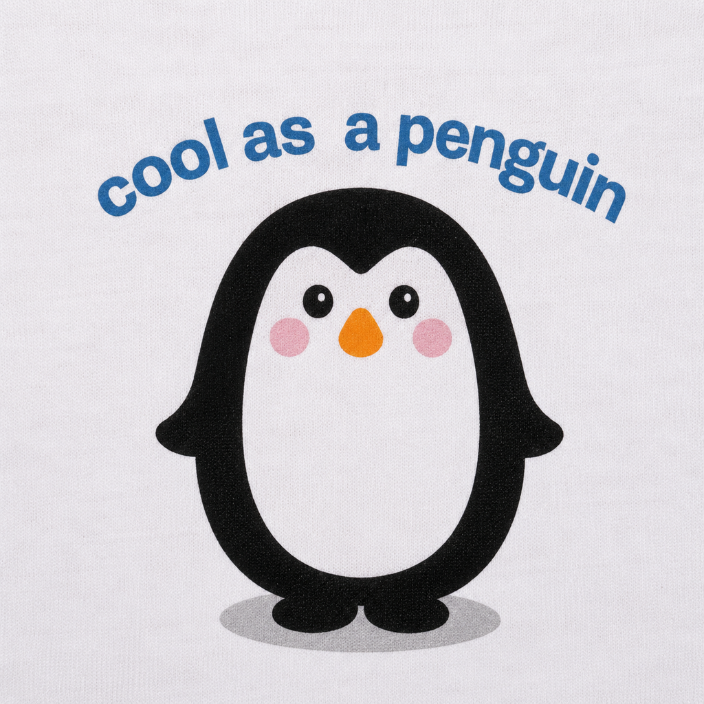 Cool as a Penguin Romper – Classic White