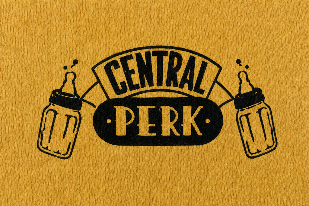 Central Perk Baby Romper – Mustard