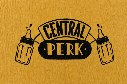 Central Perk Baby Romper – Mustard